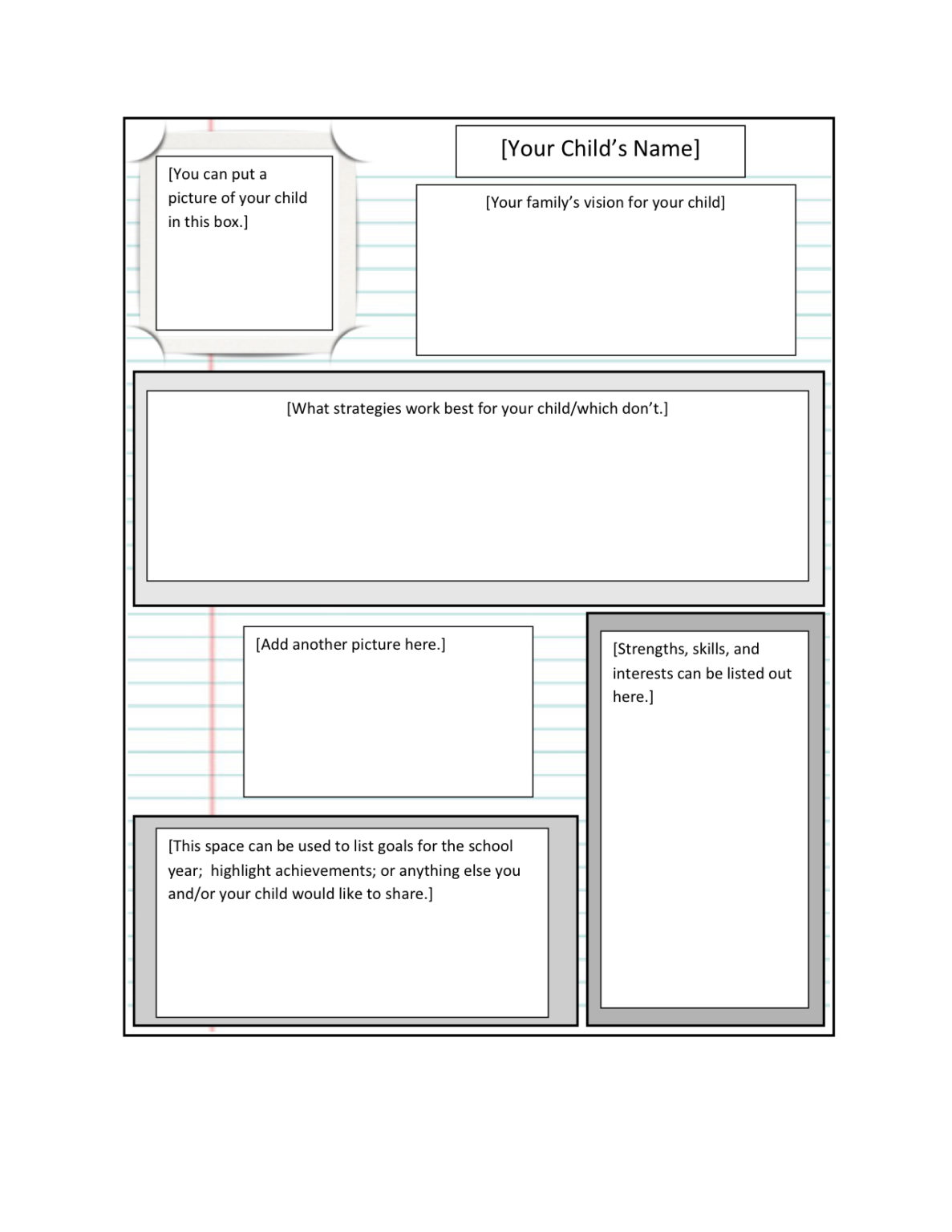 Person centered profile template chapman university transition ca