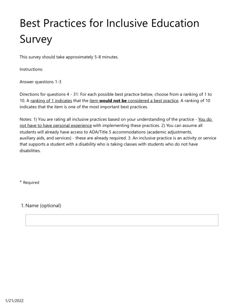 SAMPLE QUESTIONNAIRE ON INCLUSIVE EDUCATION visual data 7