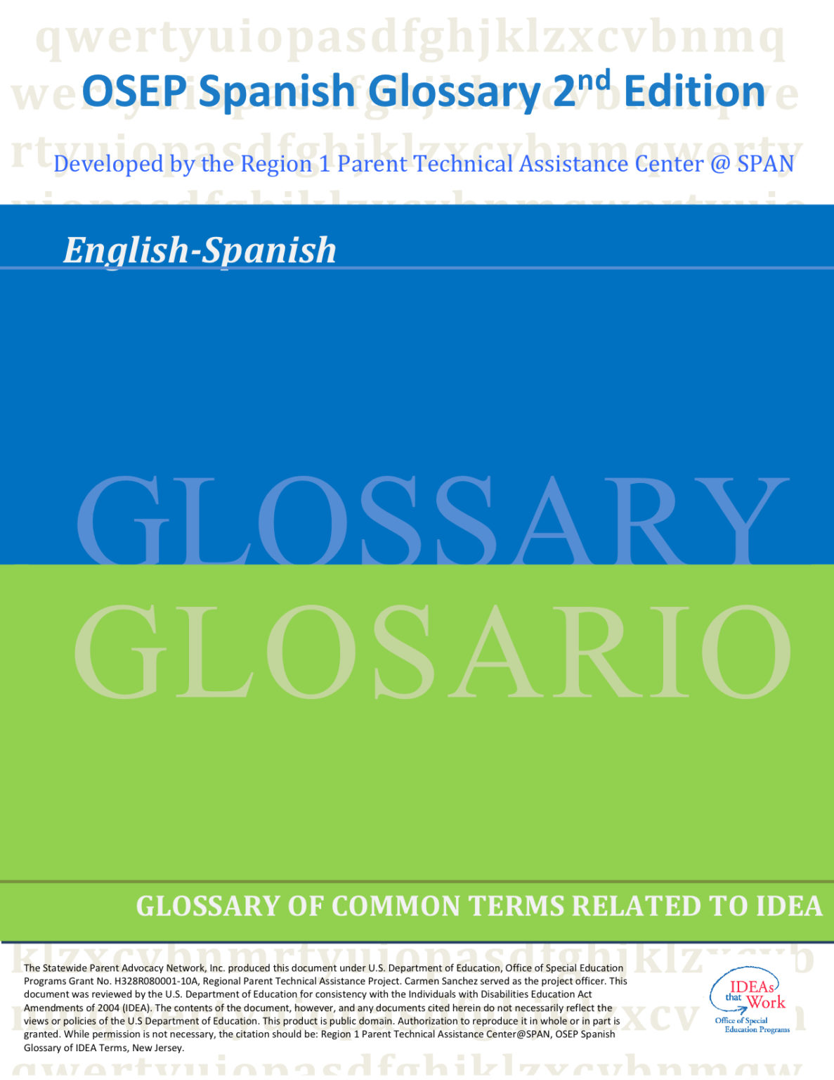 English & Spanish Glossary Chapman University Transition CA