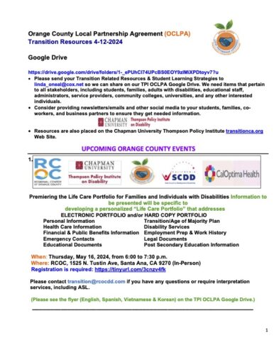 4-12-24 OCLPA Transition Resources List - Chapman University ...
