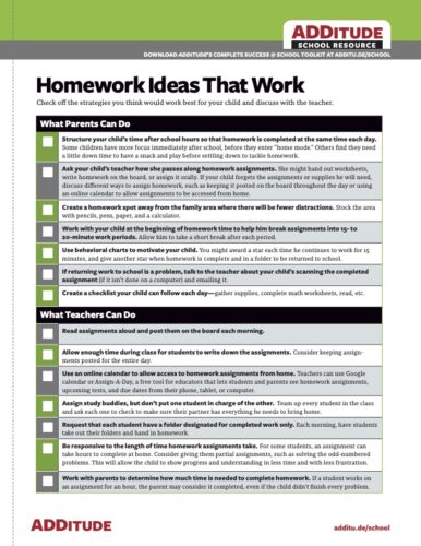 Homework Ideas That Work - Chapman University | Transition CA